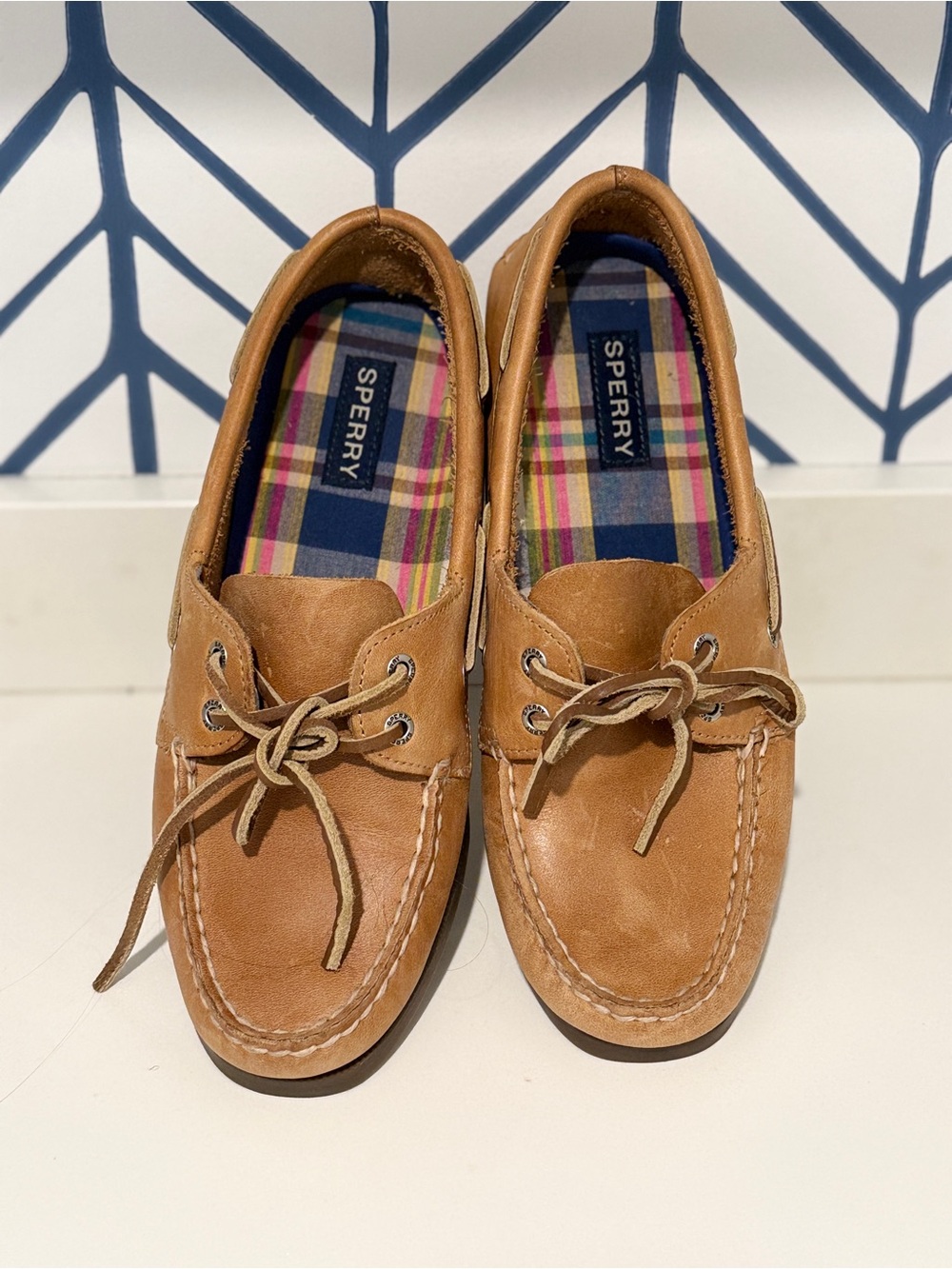 Sperry Women’s Classic Boat Shoes in Tan Leather